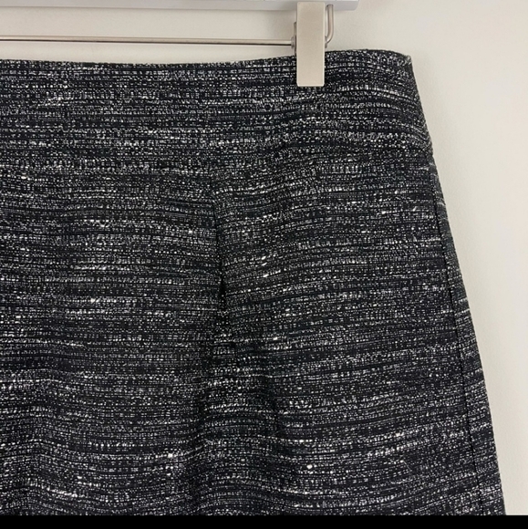 Ann Taylor Loft Black White Tweed with Metallic Thread Above Knee Skirt Size 2 - Picture 4 of 14